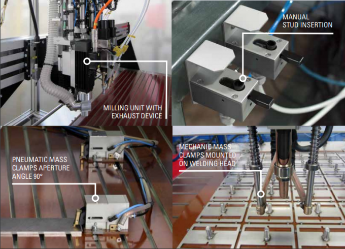 As máquinas de soldadura totalmente automático do parafuso prisioneiro da série V, áreas de funcionamento permitem o projeto Cliente-específico